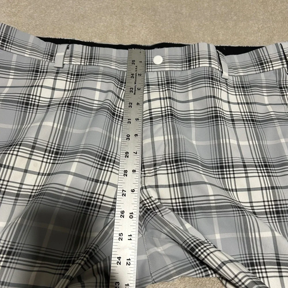 Nike Golf Pants Mens 36 30 Grey Plaid Dri-FIT Tour Performance Checkered 1081